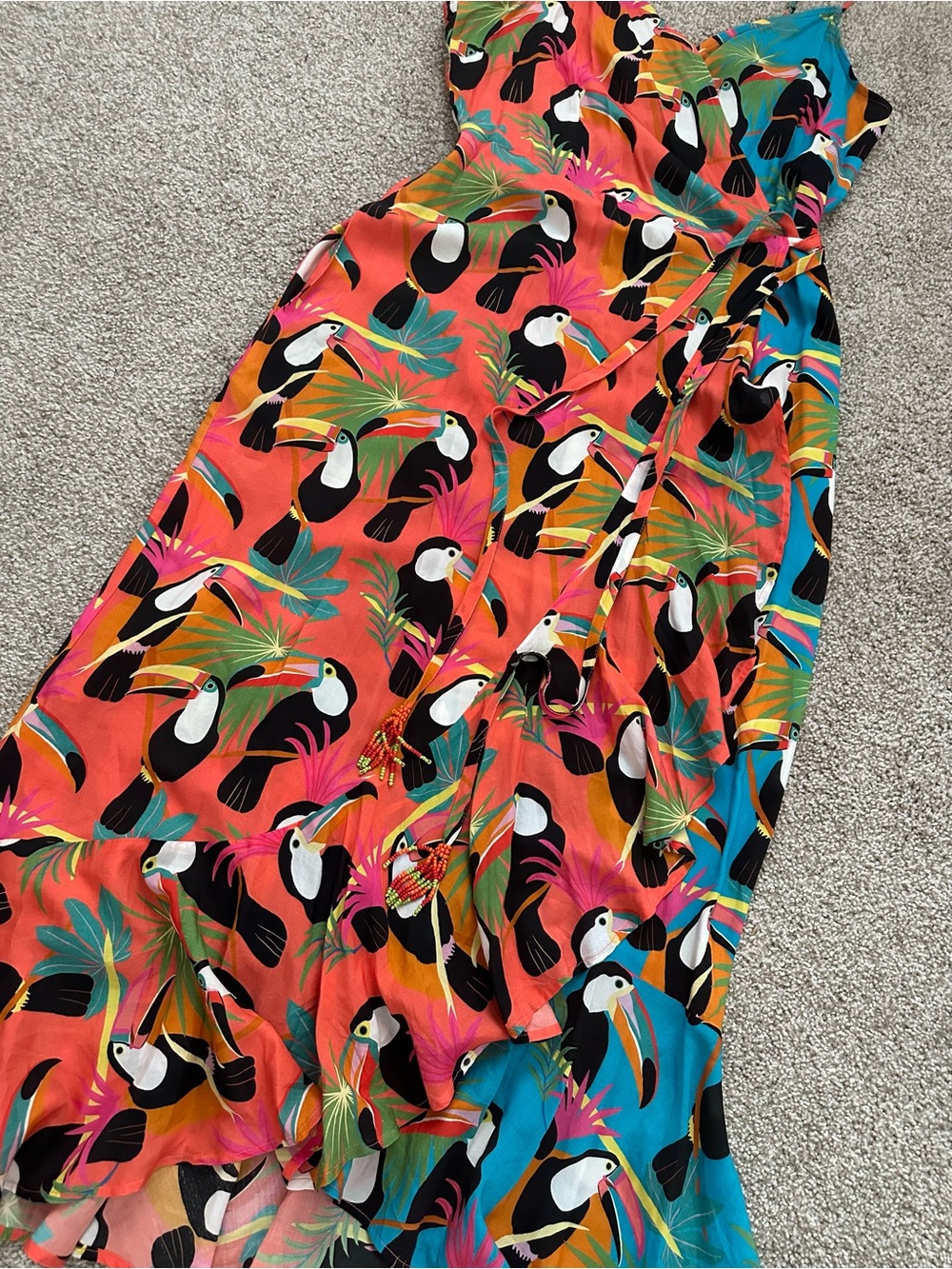 Farm Rio Toucans Wrap Maxi Dress x Anthropologie – Size M - Picture 7 of 13